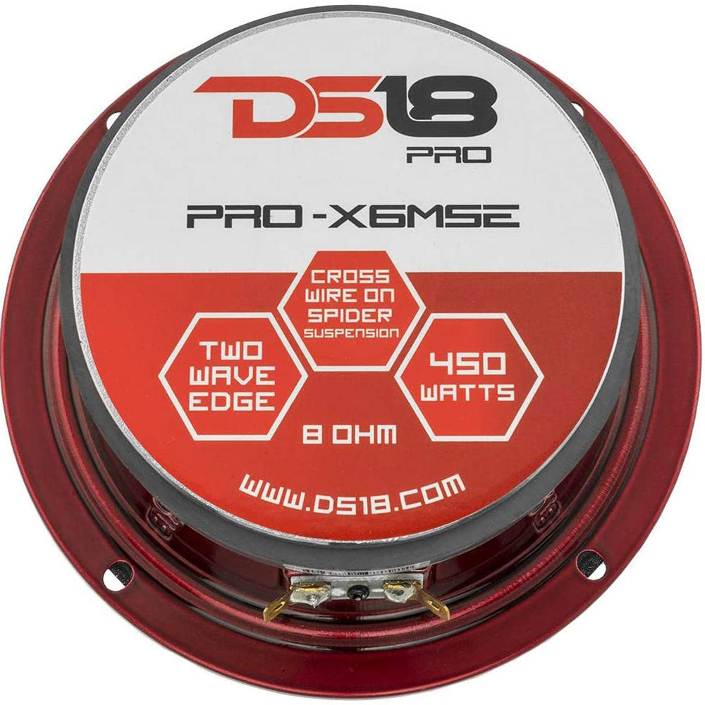 DS18 Pro X Mid Range Car Door Speaker Pair and Titanium Car Bullet Tweeter Pair
