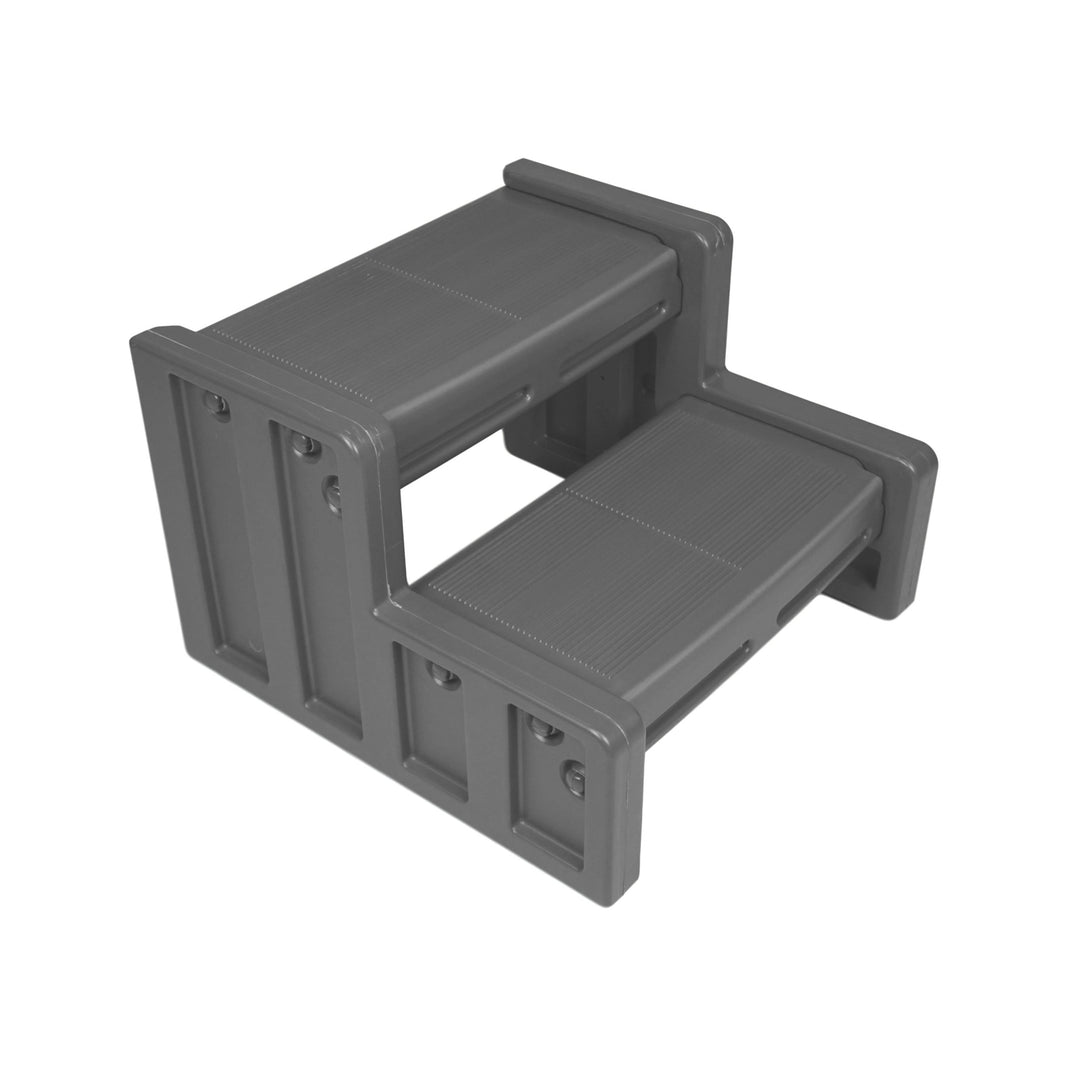 Vinyl Works 22 Inch Junior Resin Home Spa and Hot Tub Steps, Gray (Used) - VMInnovations