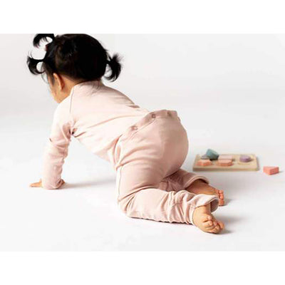 Goumikids Unisex Baby Footie Pajamas Organic Sock Sleeper Clothes, 3-6M Rose