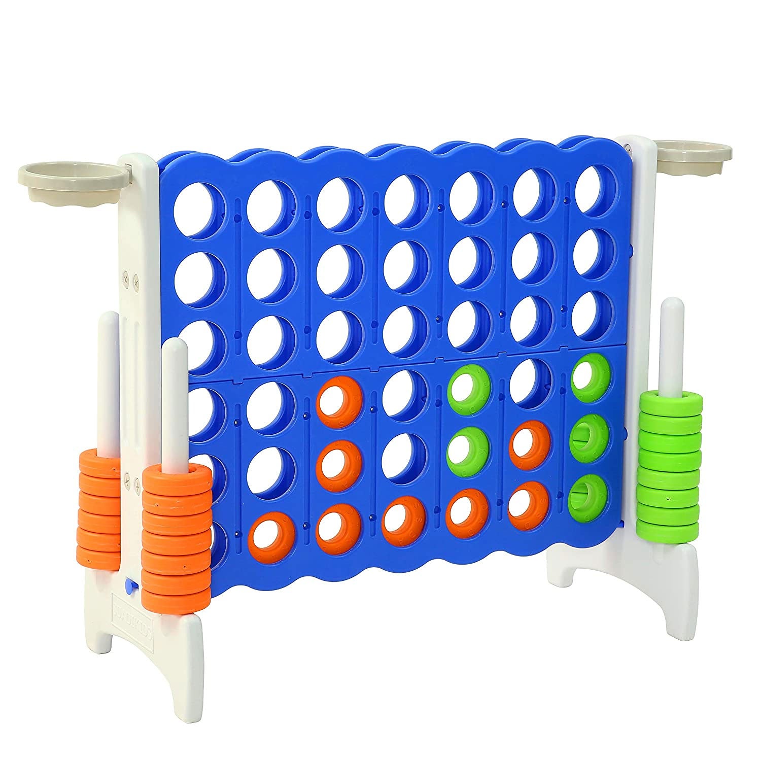 SDADI Giant Jumbo 4 in a Row Connect Game Indoor Outdoor Yard Game with Hoops - VMInnovations