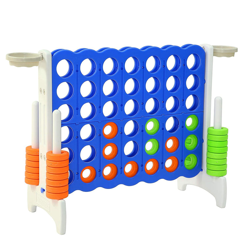 SDADI Giant Jumbo 4 in a Row Connect Game Yard Game with Hoops (Open Box)