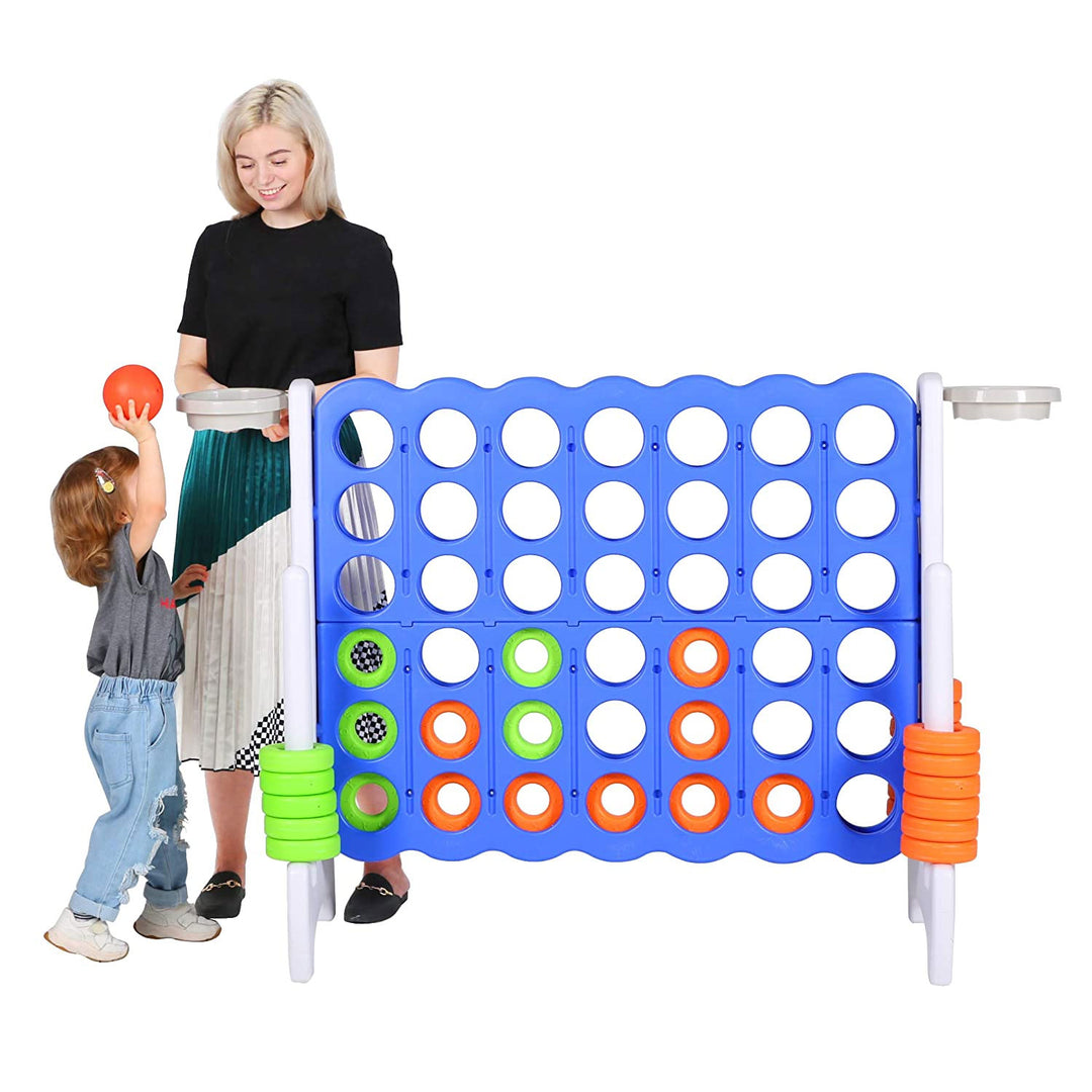 SDADI Giant Jumbo 4 in a Row Connect Game Yard Game with Hoops (Open Box)
