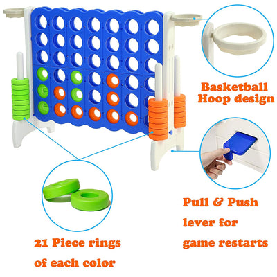 SDADI Giant Jumbo 4 in a Row Connect Game Yard Game with Hoops (Used)