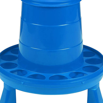 Little Giant 4lb Poultry Feeder Dispenser w/ Carrying Handle, Blue (Open Box) - VMInnovations