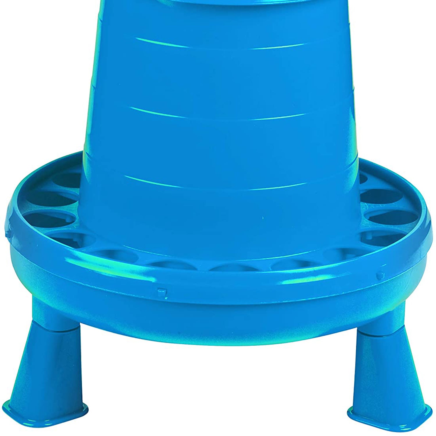 Little Giant 8.5 Pound Poultry Chicken Feeder Dispenser w/ Carrying Handle, Blue - VMInnovations