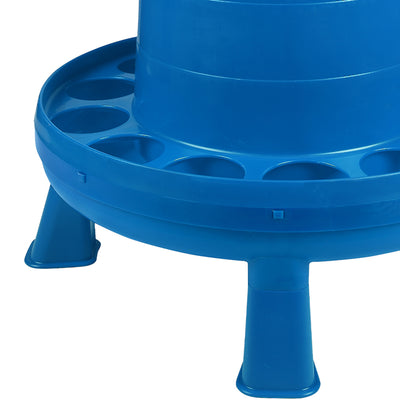 Little Giant 26 Pound Poultry Chicken Feeder Dispenser w/ Carrying Handle, Blue