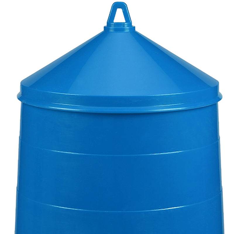 Little Giant 26 Pound Poultry Chicken Feeder Dispenser w/ Carrying Handle, Blue