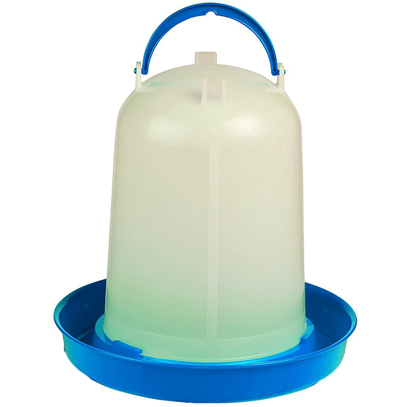 Little Giant 2.5 Gallon Poultry Chicken Water Dispenser w/ Carrying Handle, Blue