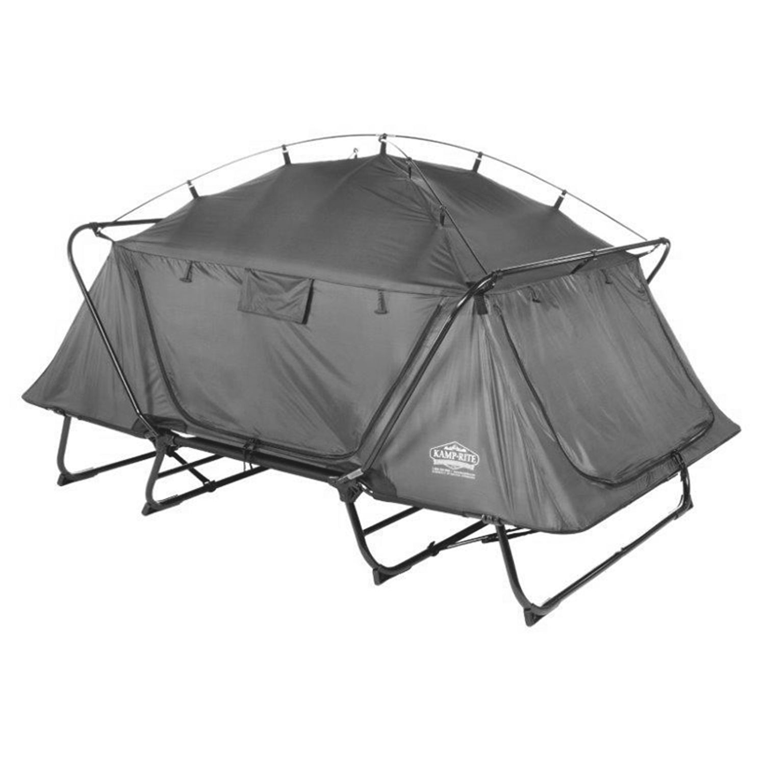 Kamp-Rite Oversize Portable Cot, Chair, and Tent, Easy Setup, Gray (2 Pk) - VMInnovations