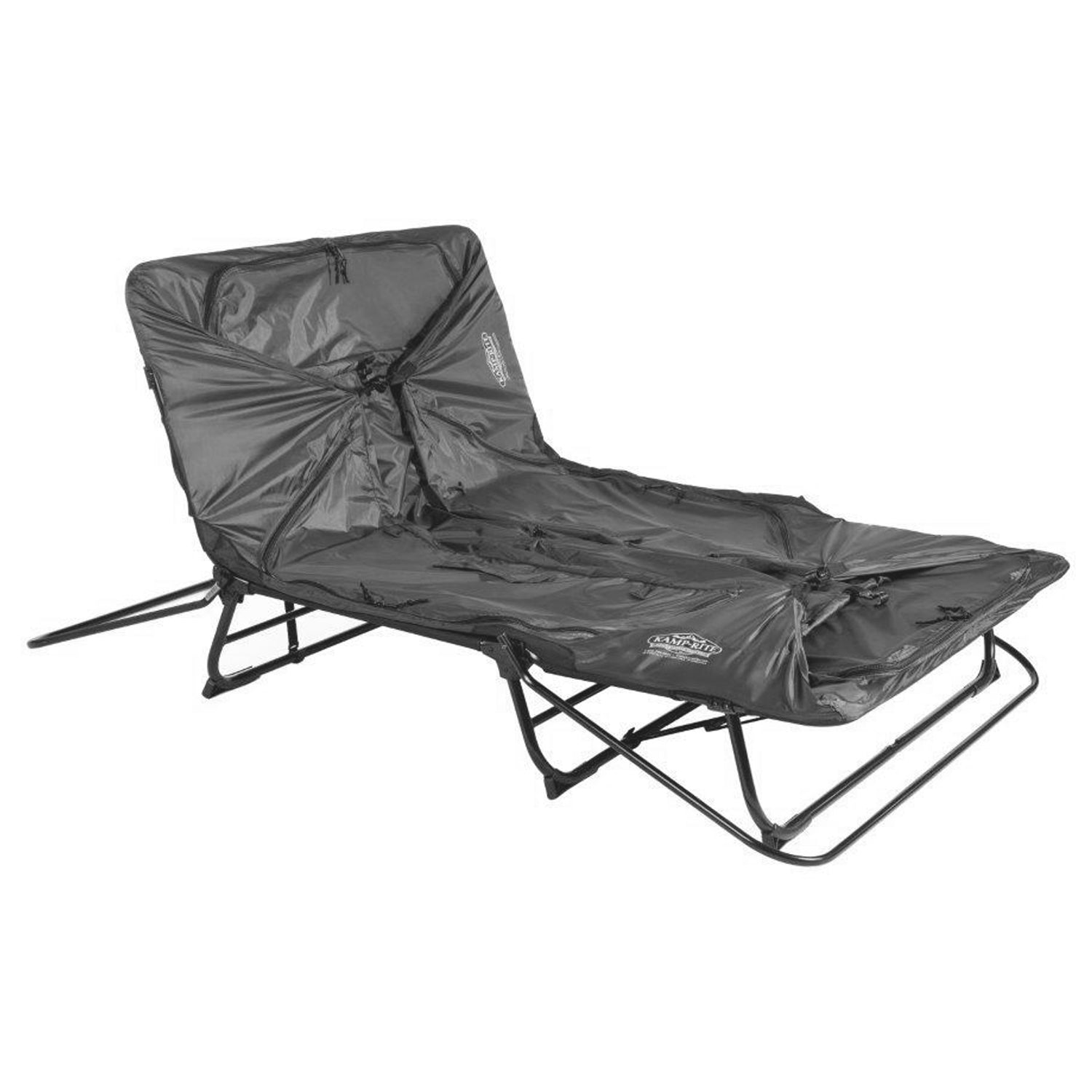 Kamp-Rite Oversize Portable Cot, Chair, and Tent, Easy Setup, Gray (2 Pk) - VMInnovations