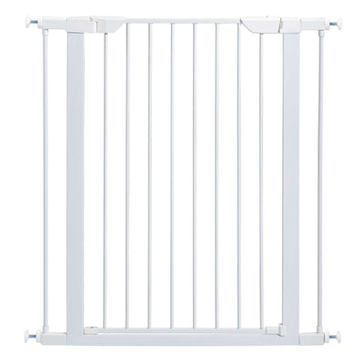MidWest Homes for Pets 29-Inch Tall Steel Pet Gate w/ Spring-Loaded Latch, White - VMInnovations