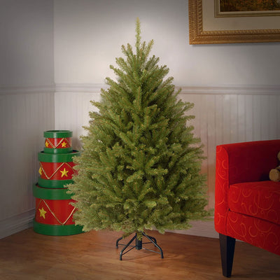 National Tree Company Dunhill Fir 4.5 Foot Unlit Christmas Tree with Metal Stand