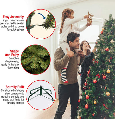 National Tree Company Dunhill Fir 7.5 Ft Unlit Full Artificial Christmas Tree