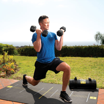 TRX Hex Rubber 10lb Dumbbell Weights Strength Training Workout Equipment, 1 Pair - VMInnovations