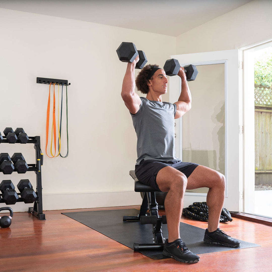 TRX Rubber 10lb Dumbbell Weight Strength Training Workout Equipment (Open Box) - VMInnovations