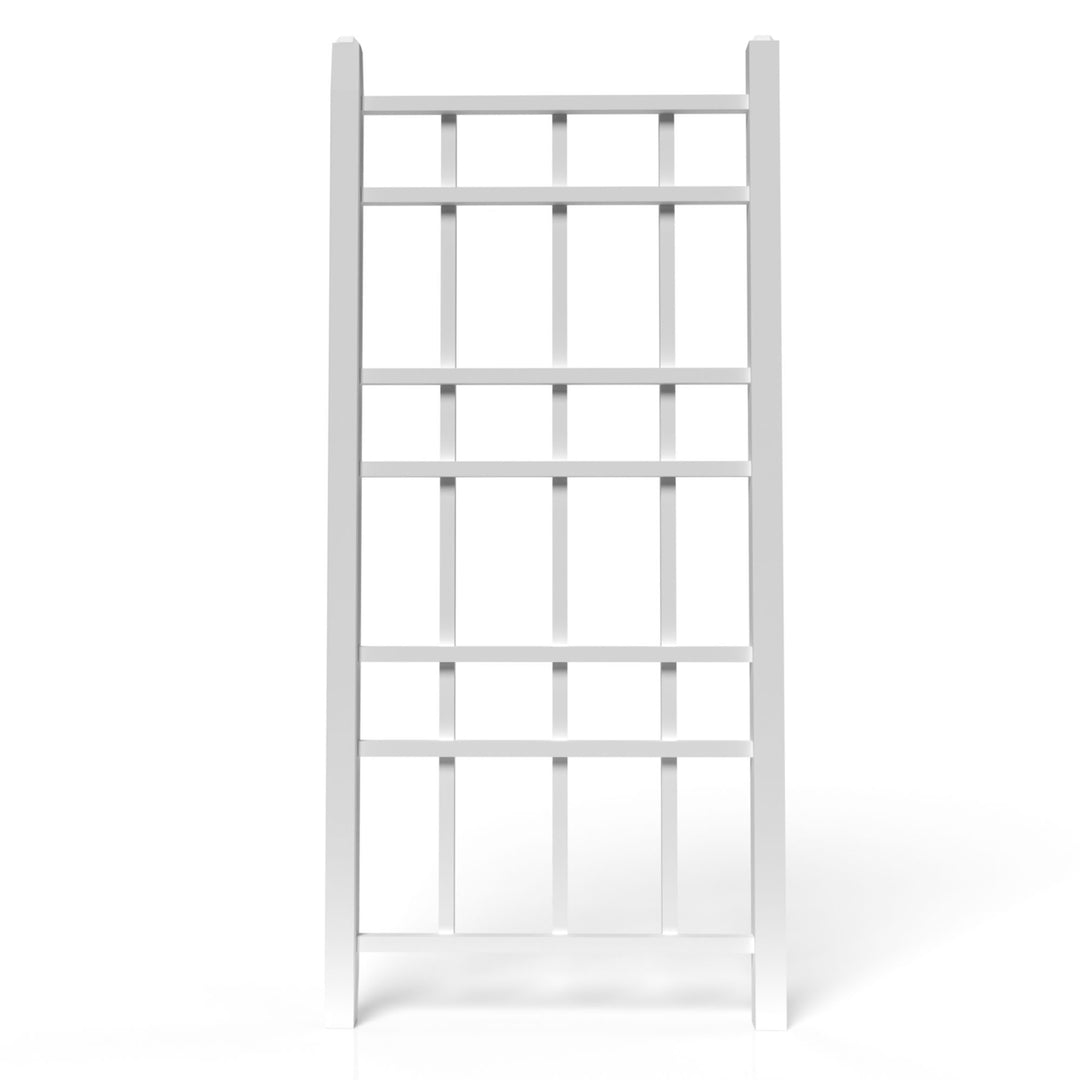 Dura-Trel Cottage 28 x 66 Inch PVC Vinyl Outdoor Garden Patio Trellis, White