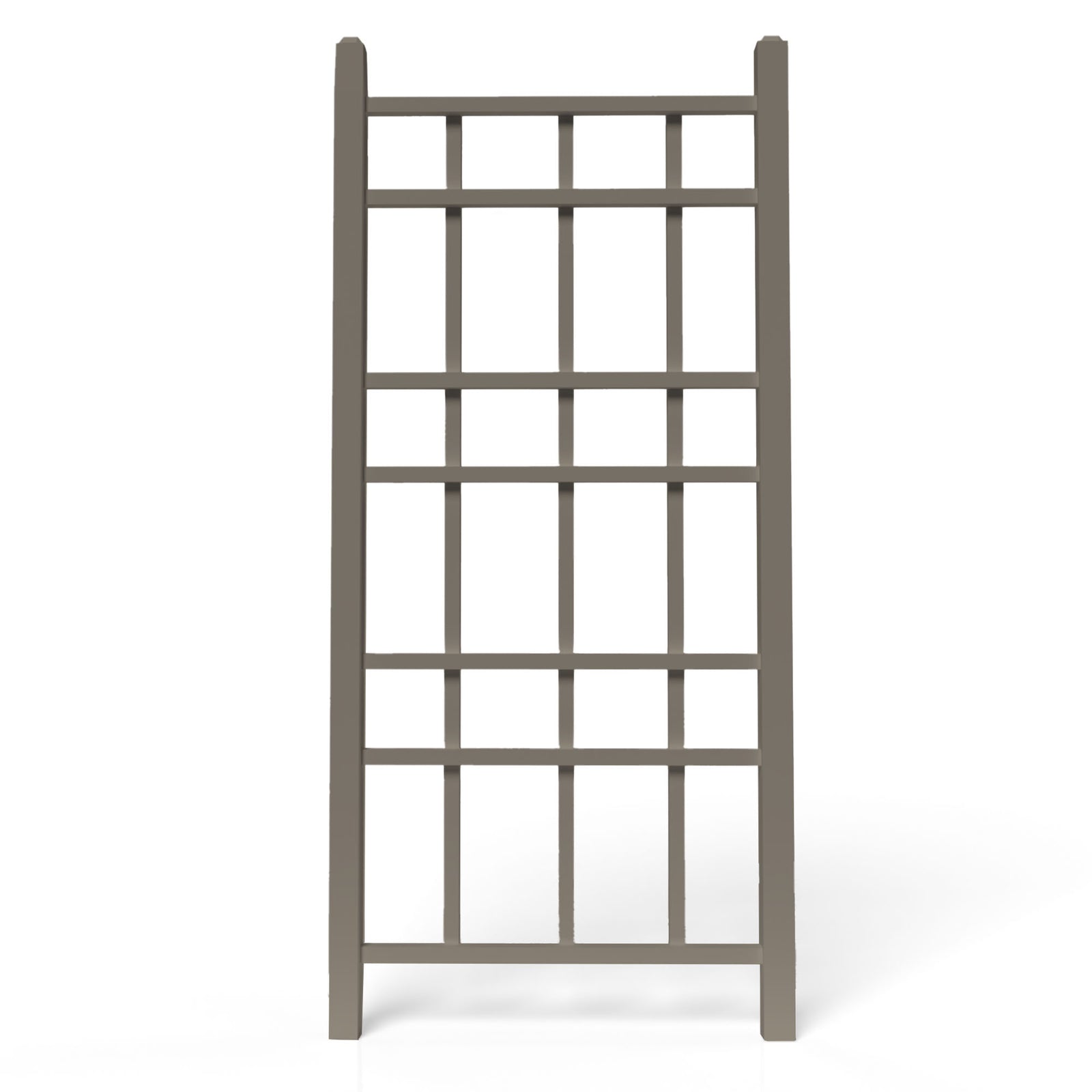 Dura-Trel Cottage 28x66 Inch PVC Vinyl Outdoor Patio Trellis with Anchors, Mocha - VMInnovations