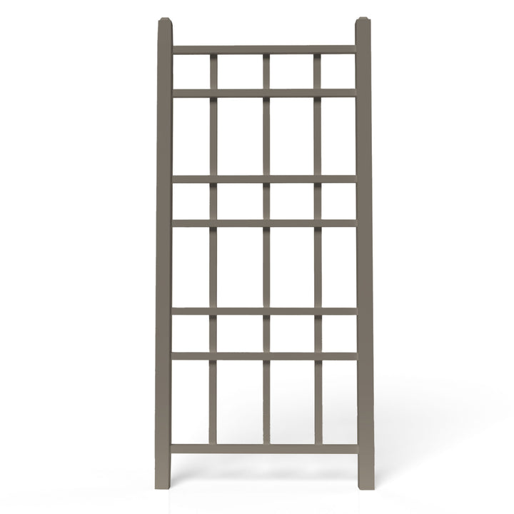 Dura-Trel 28x66" PVC Vinyl Outdoor Patio Trellis w/Anchors, Mocha (Open Box) - VMInnovations
