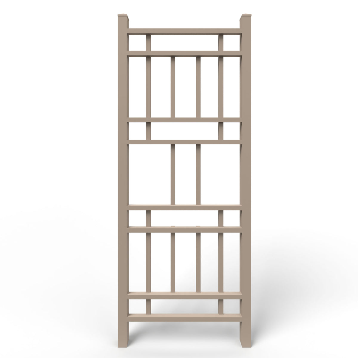 Dura-Trel Wellington 28 x 75 Inch PVC Vinyl Outdoor Garden Patio Trellis, Mocha - VMInnovations