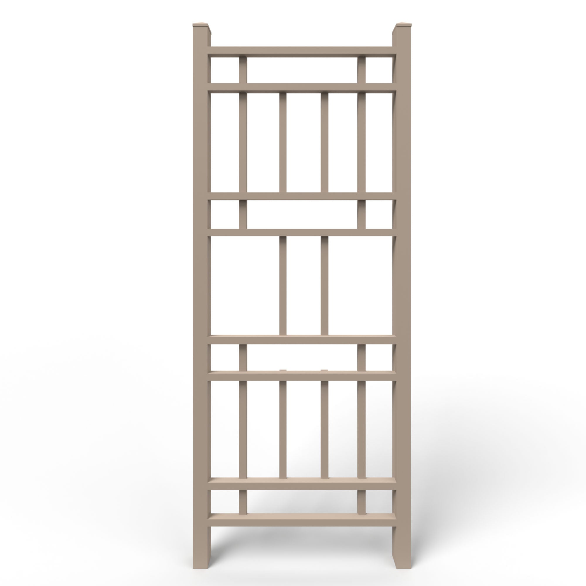 Dura-Trel Wellington 28 x 75 Inch PVC Vinyl Outdoor Garden Patio Trellis, Mocha - VMInnovations