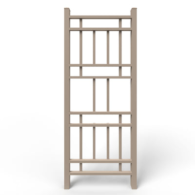 Dura-Trel Wellington 28 x 75 Inch PVC Vinyl Outdoor Garden Patio Trellis, Mocha - VMInnovations