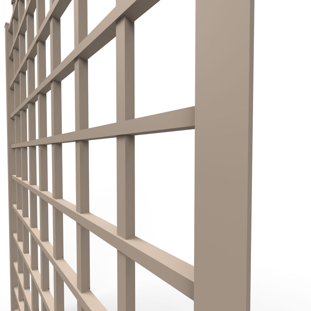 Dura-Trel Winchester 57 x 95 Inch PVC Outdoor Garden Trellis, Mocha (For Parts) - VMInnovations
