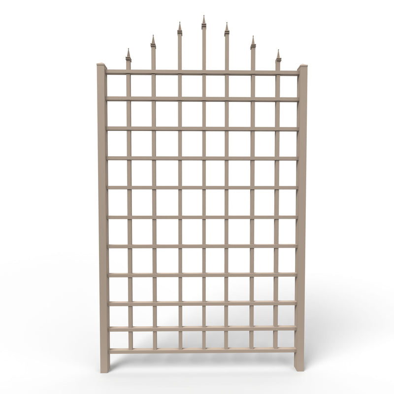 Dura-Trel Winchester 57 x 95 Inch PVC Vinyl Outdoor Garden Patio Trellis, Mocha