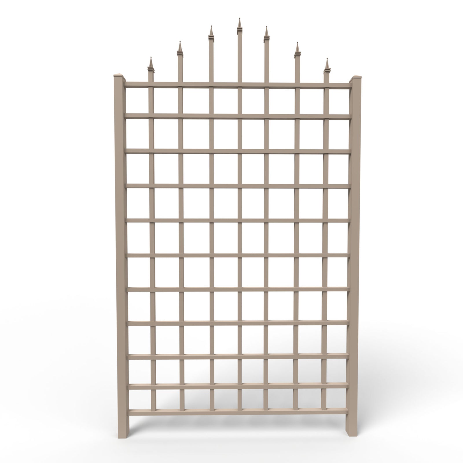 Dura-Trel Winchester 57 x 95 Inch PVC Outdoor Garden Trellis, Mocha (For Parts) - VMInnovations