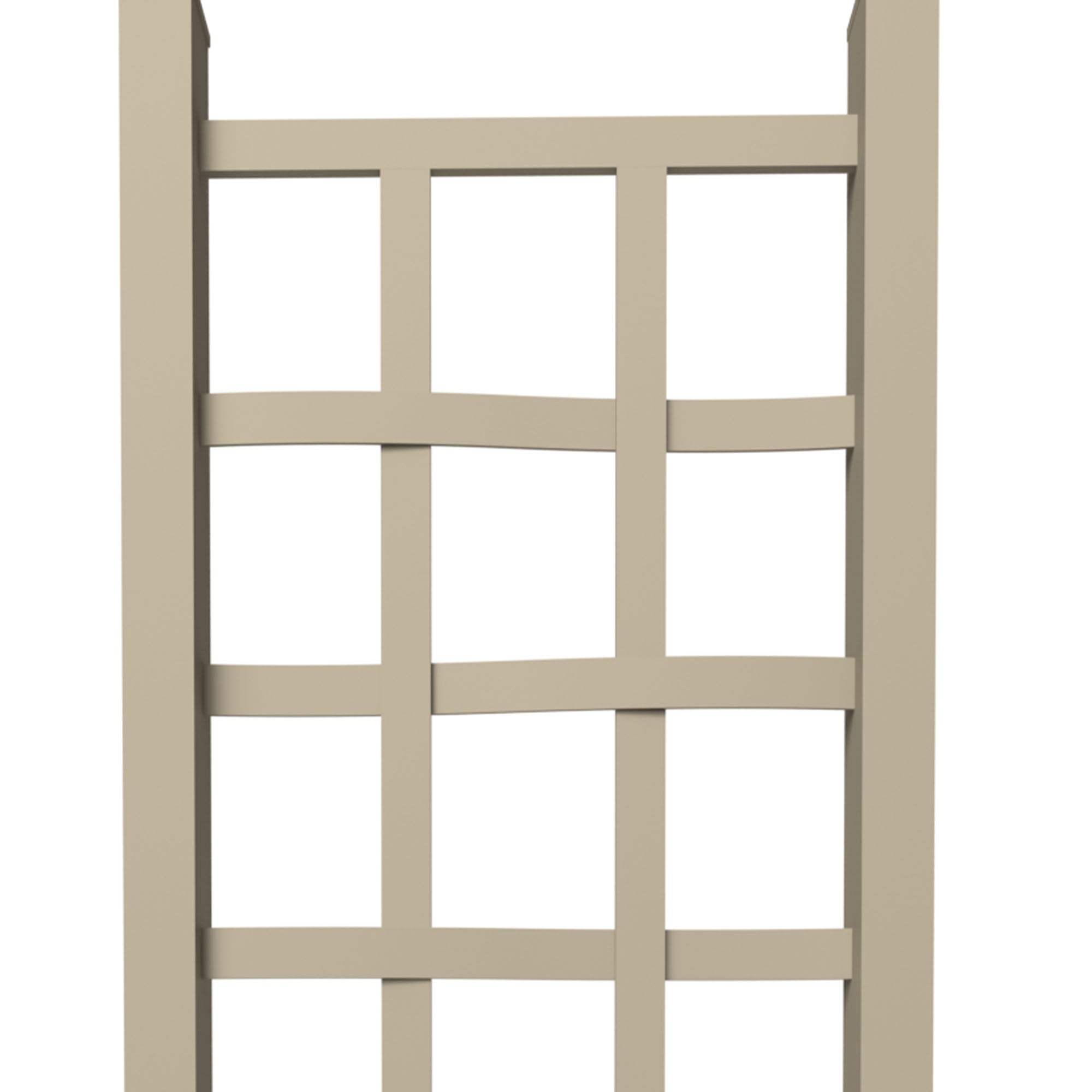 Dura-Trel Elmwood 22"x75" PVC Vinyl Outdoor Garden Patio Trellis, Mocha (Used) - VMInnovations
