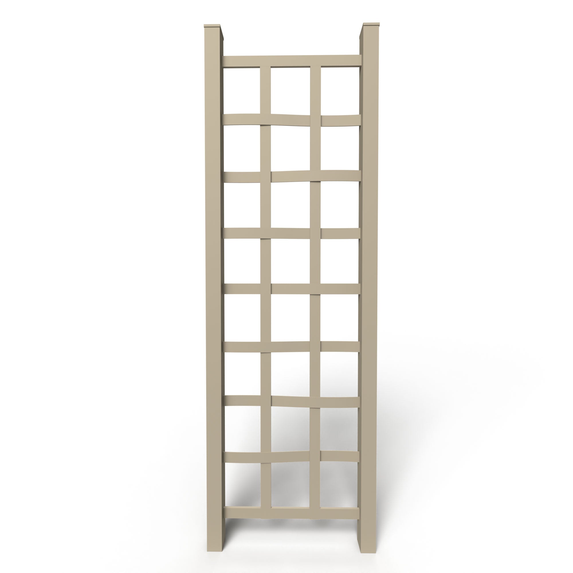 Dura-Trel Elmwood 22"x75" PVC Vinyl Outdoor Garden Patio Trellis, Mocha (Used) - VMInnovations