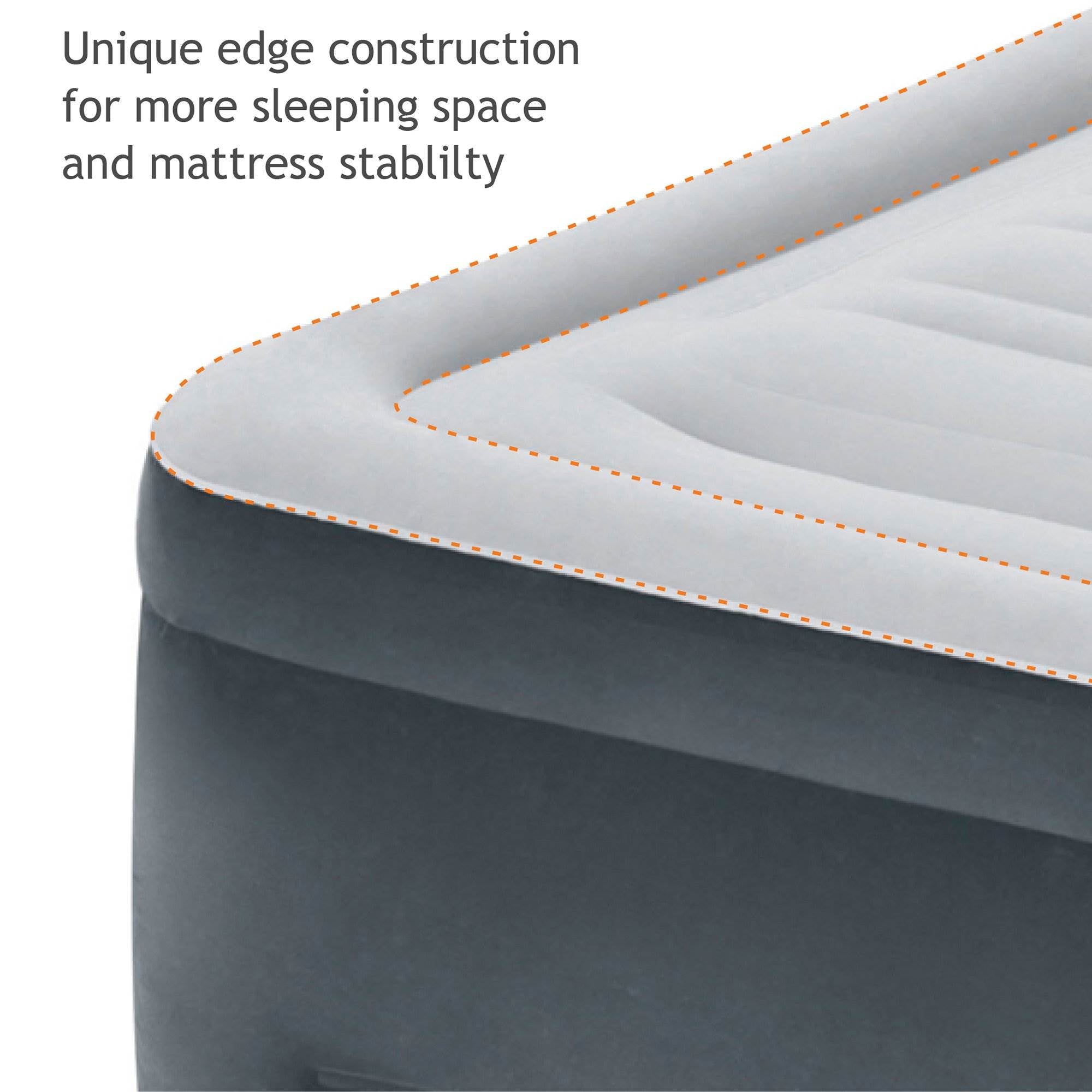 Intex Dura Beam Plus Series Comfort Plus Elevated Airbed w/ Built in Pump, King