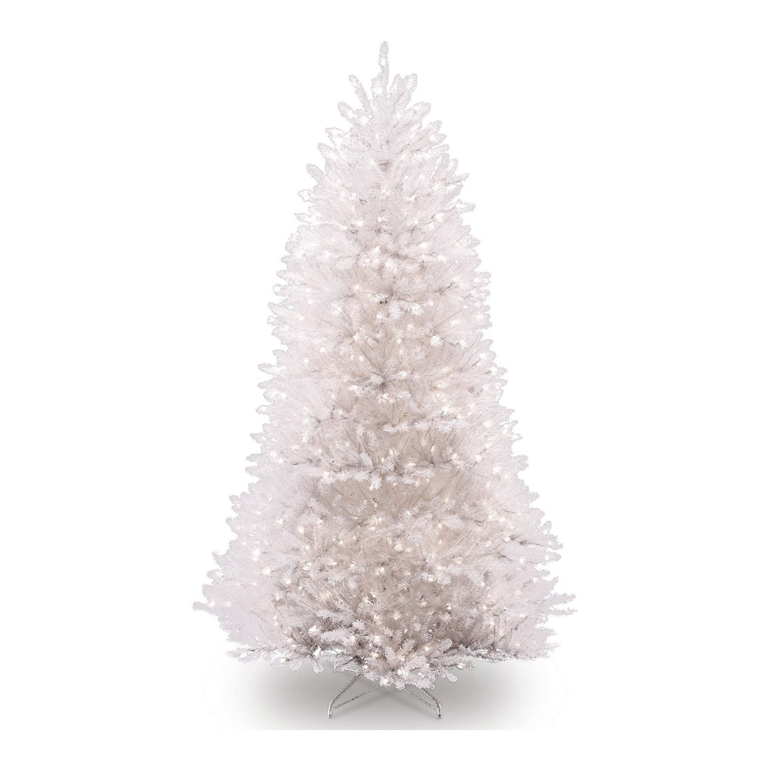 National Tree Company Dunhill White Fir 7.5 Foot Prelit Tree and Stand (Used)
