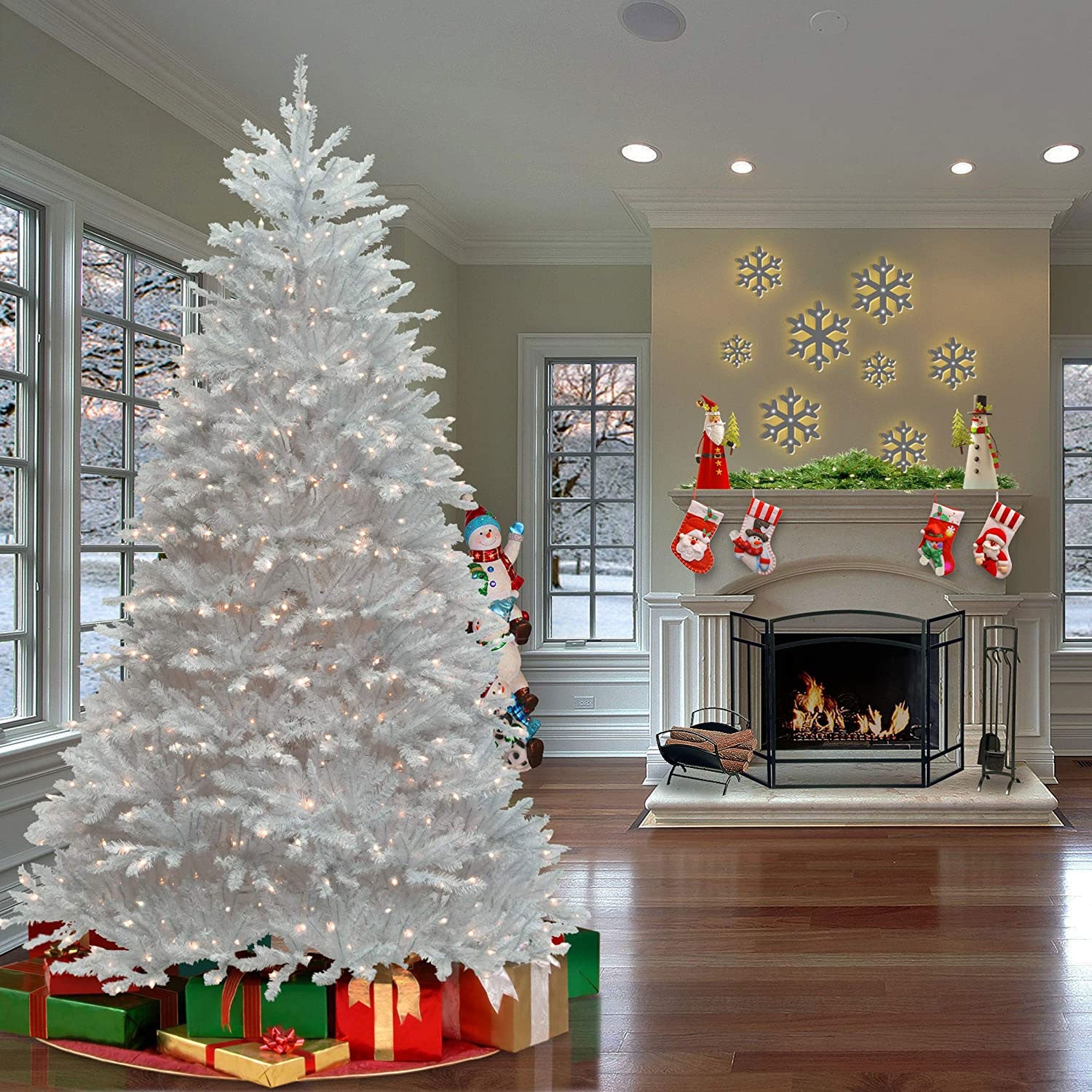 National Tree Company Dunhill Fir 9 Ft Lit Artificial Christmas Tree (Open Box) - VMInnovations