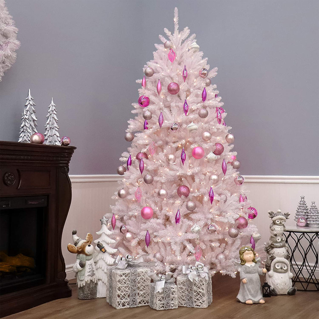National Tree Company Dunhill White Fir 7.5 Foot Prelit Tree and Stand (Used)