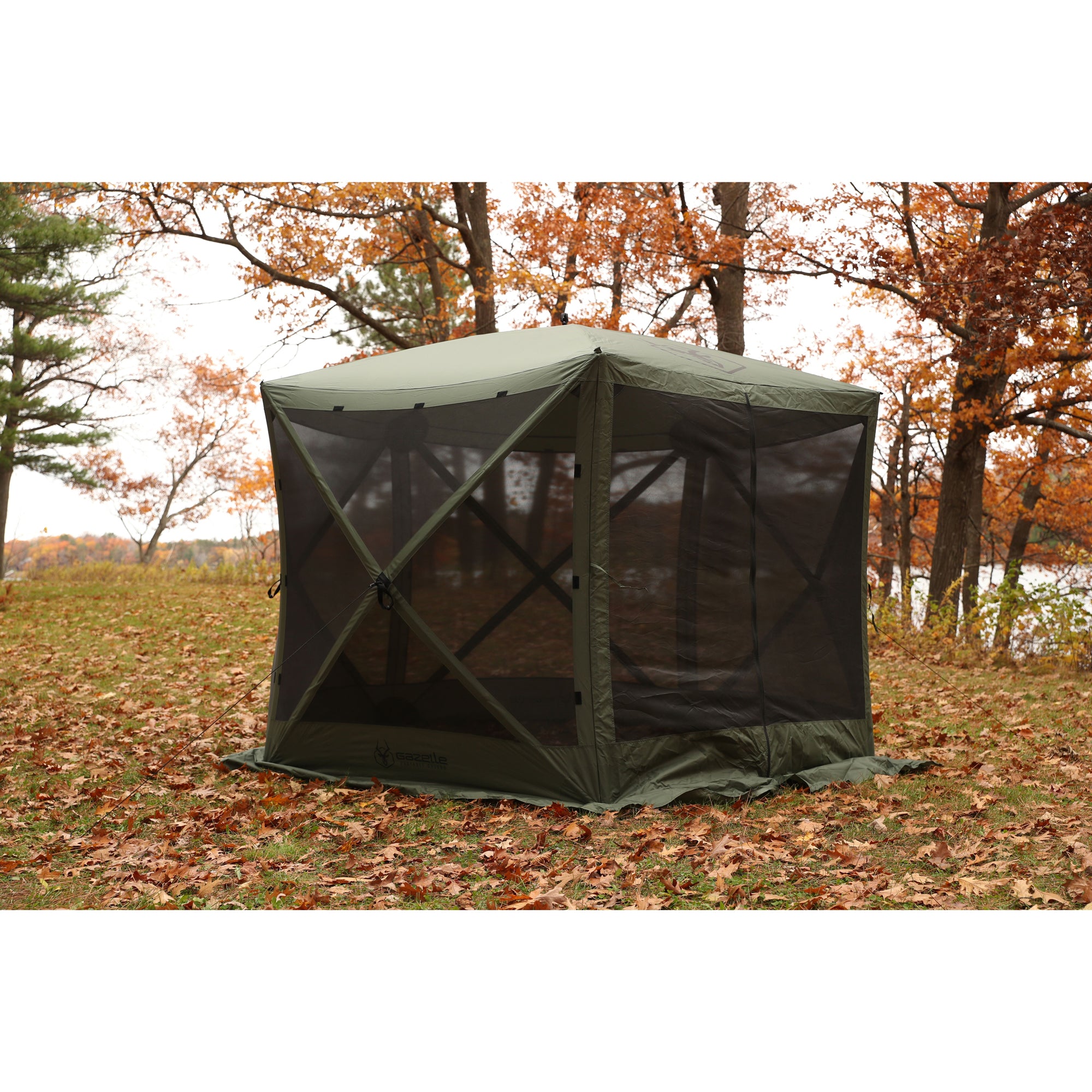 Gazelle 4 Person 5 Sided Portable Pop Up Gazebo Screened Tent (Open Box) - VMInnovations