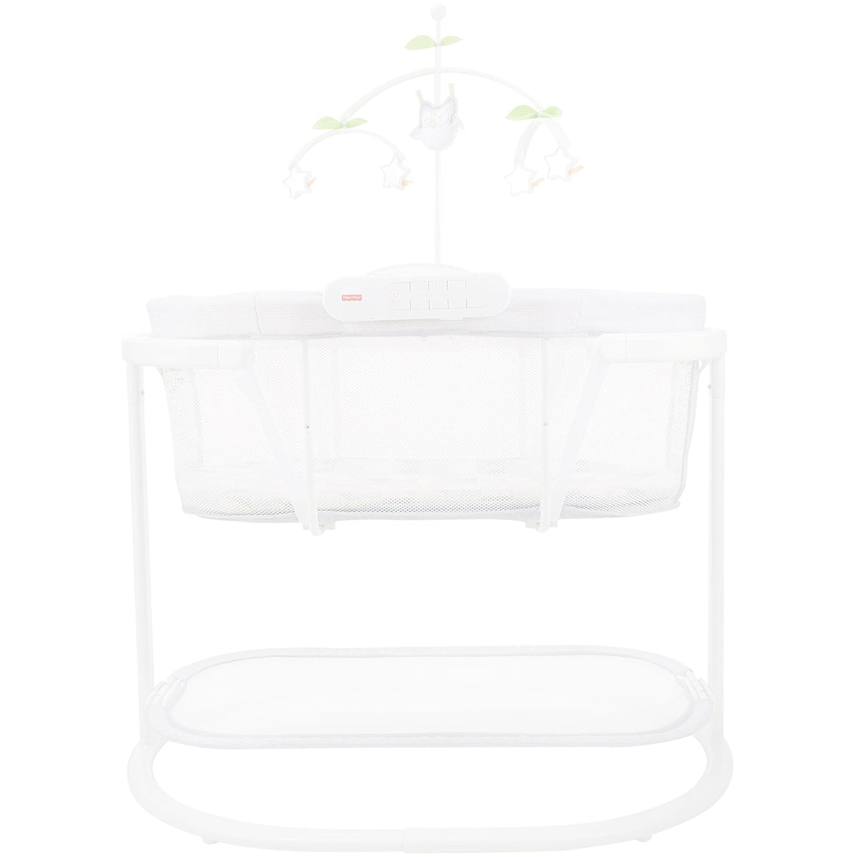 Fisher Price Soothing Motions Baby Bassinet with Mobile and Smart Connect, White - VMInnovations