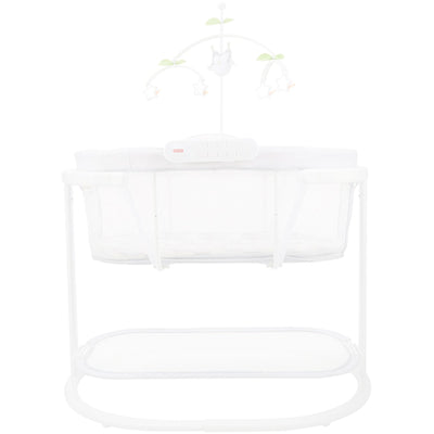 Fisher Price Soothing Motions Baby Bassinet with Mobile and Smart Connect, White - VMInnovations