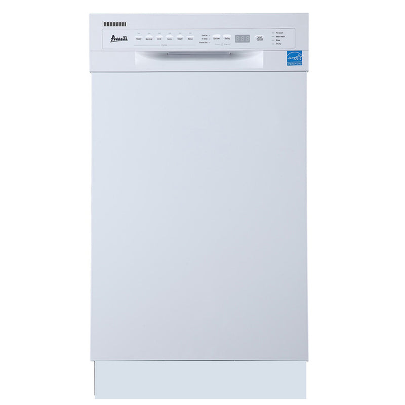 Avanti Built In 6 Cycle Heat Dry Rinse Aid Kitchen Dishwasher, White (Open Box)