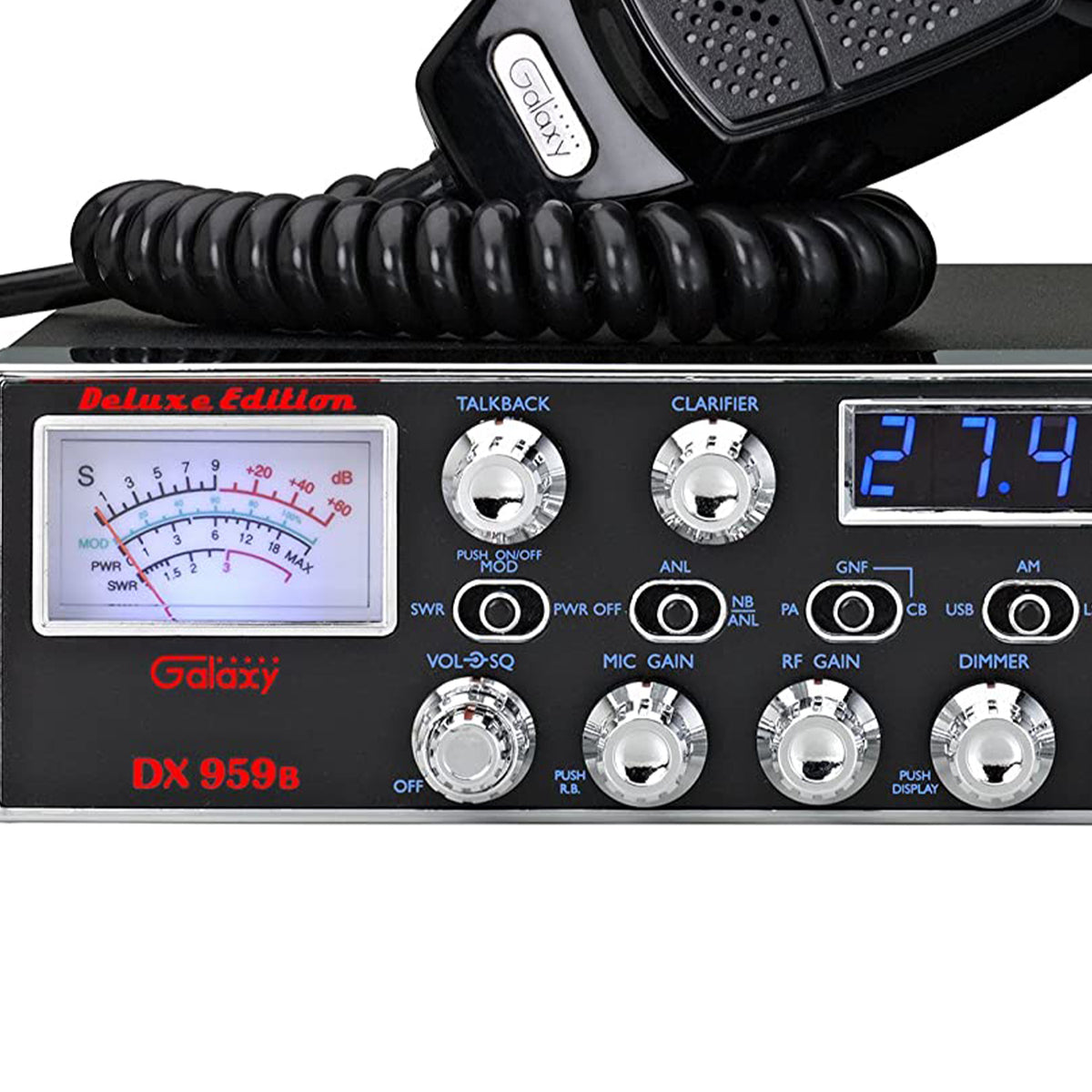 Galaxy Audio DX-959B 40 Channel Mobile CB Radio w/Backlit Faceplate & Blue LED