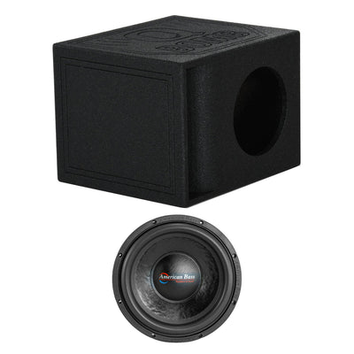 American Bass DX124 12 Inch 4 Ohm 800 Watt Subwoofer Speaker with Enclosure Box - VMInnovations