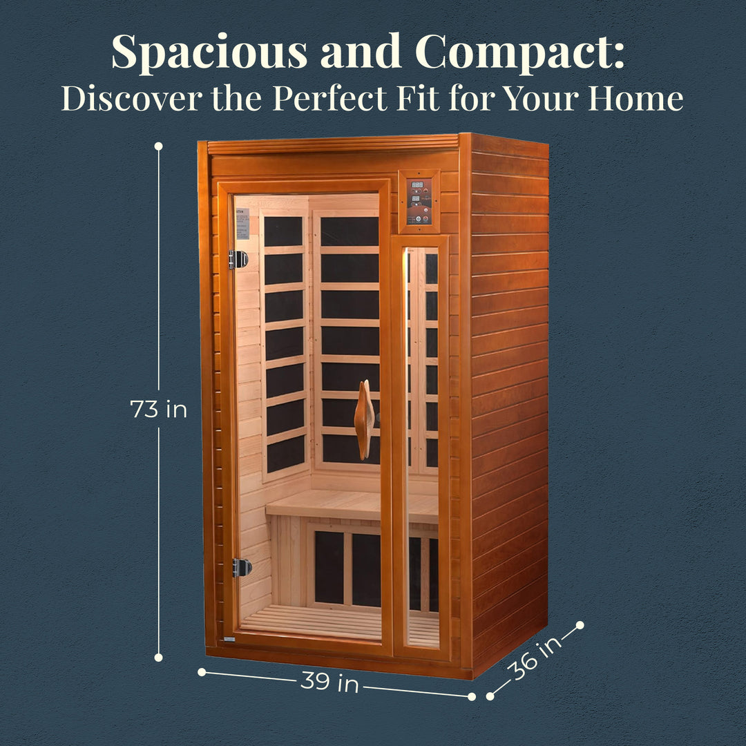 Dynamic Barcelona Hemlock Wood Low EMF FAR Infrared Sauna For Home (For Parts)