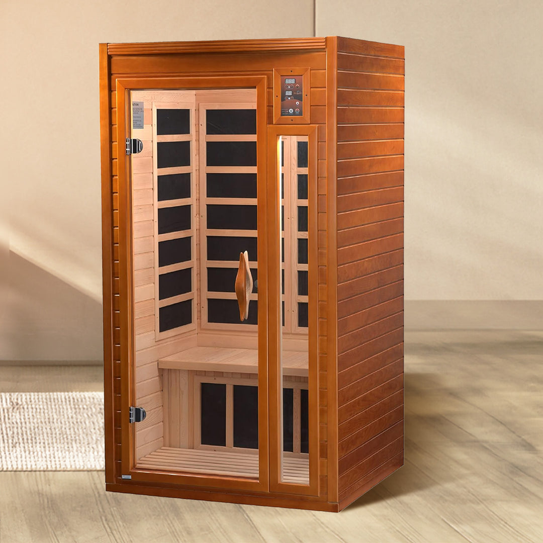 Dynamic Barcelona Hemlock Wood Low EMF FAR Infrared Sauna For Home (For Parts)