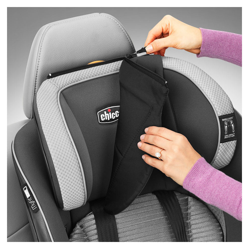 Chicco Q Collection MyFit Zip Air Car Seat with Harness Plus Booster Seat, Black