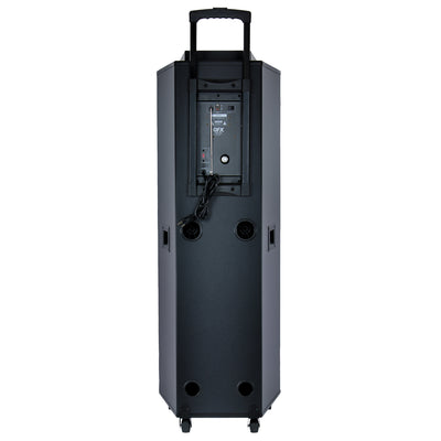 QFX Bluetooth High Power PA Speaker System w/ LED Lights & Mic Inputs (2 Pack) - VMInnovations