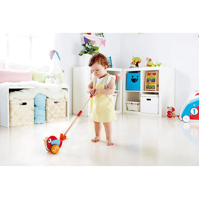 Hape Walk A Long Bird Wooden Push Pull Toy with Detachable Stick, Ages 1 and Up - VMInnovations