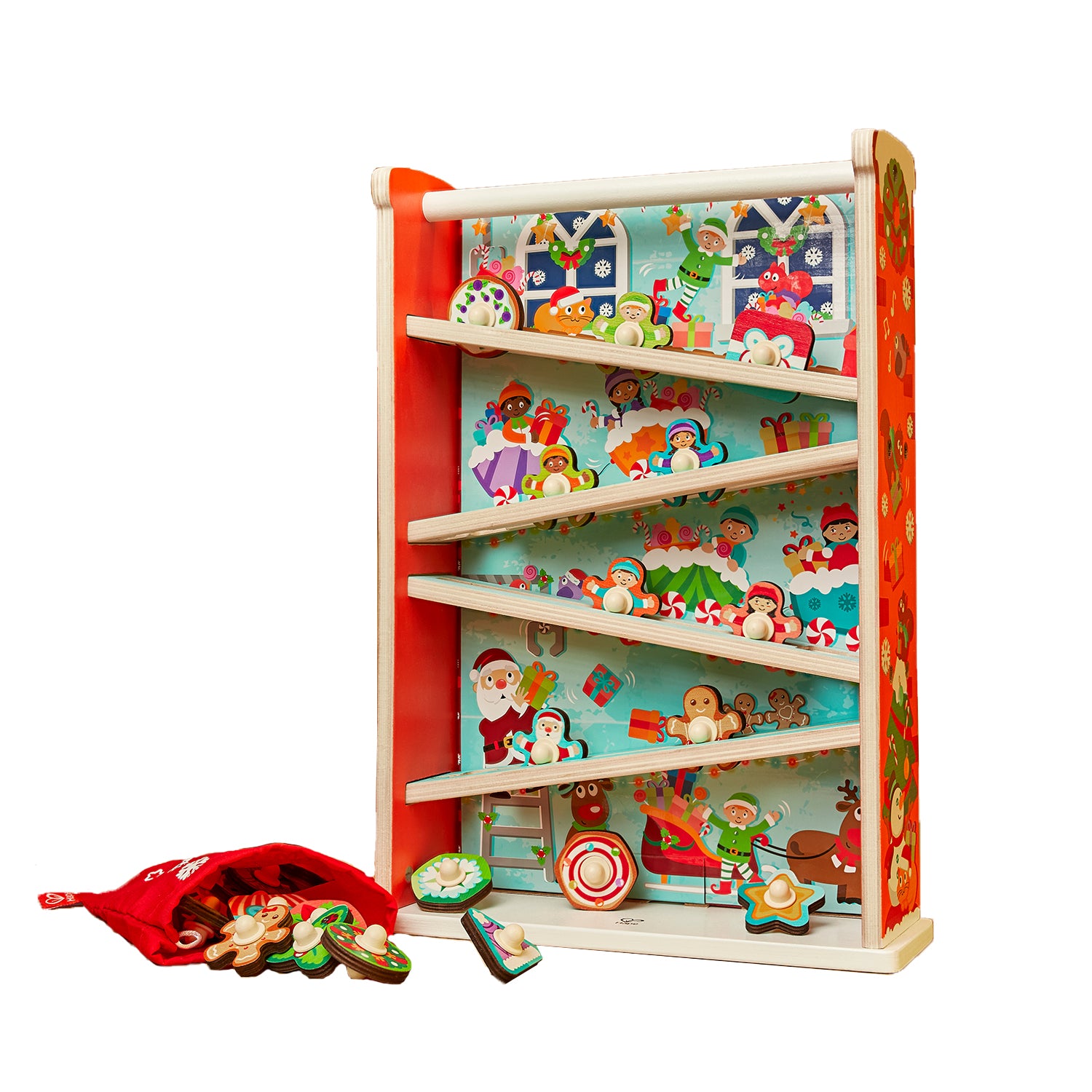 Hape Kids Wooden Rollercoaster Christmas Advent Calendar w/ 24 Figures (Used) - VMInnovations