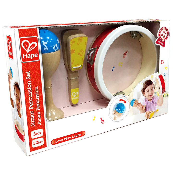 Hape Kids Toddler 3 Piece Wooden Musical Instrument Set (Open Box)