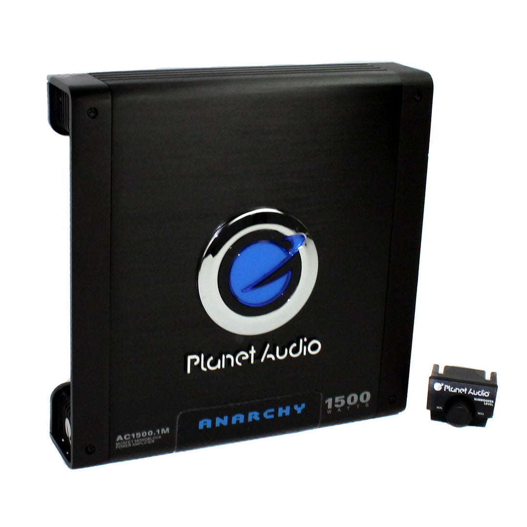 Planet Audio AC15001M Car Audio Amplifier with Remote & BOSS 8 Gauge Wiring Kit