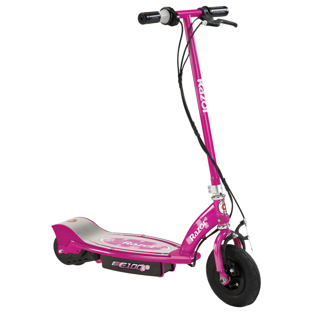Razor E100 Kids 24 Volt Electric Powered Ride On Scooter, Pink & Purple (2 Pack)
