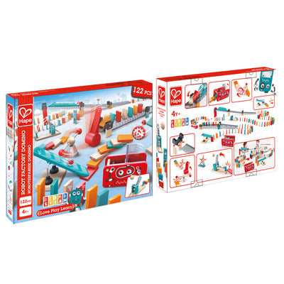 Hape Robot Factory 122 Piece Wooden Domino Track Game Set (For Parts)